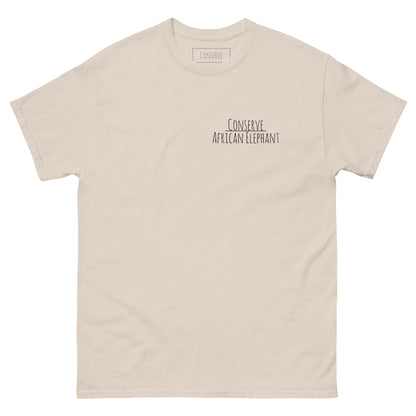 Conserve African Elephant Words Tee